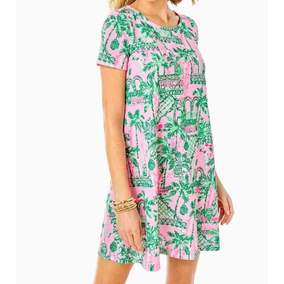 Lilly Pulitzer CODY TEE DRESS IN MANDEVILLA BABY ALWAYS WORTH IT resort size XL - Picture 1 of 9